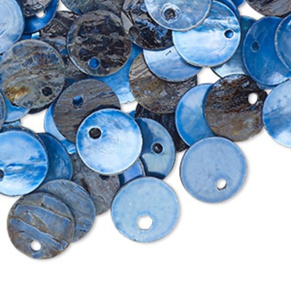 Flat Drop Shell Beads 10mm &15mm Crafting / Sewing - Picture 2 of 12